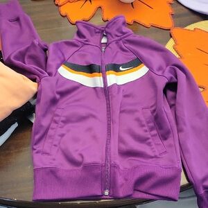 Nike Purple Kids Costume Jacket with Orange and Black Accents